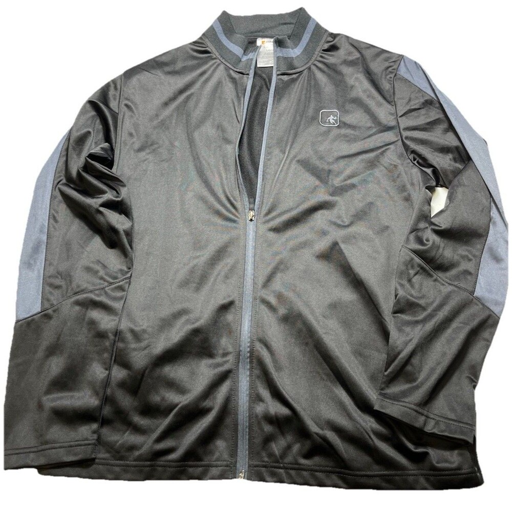 And1 Mens Large Black Blue‎ Athletic Jacket Full Zip Basketball Track Y2K